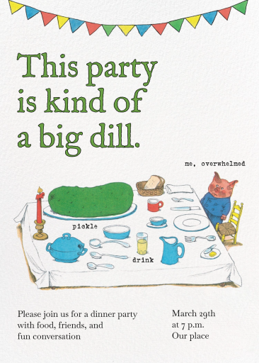 Big Dill - Dinner Party Invitation by Richard Scarry