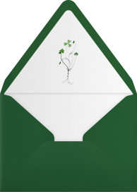 Watercolor Shamrock Invitation Envelope