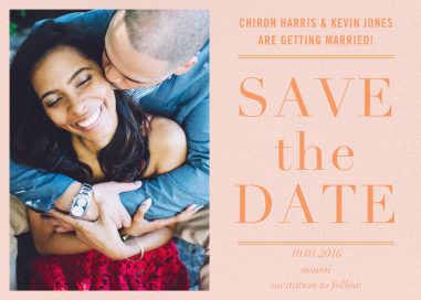 Typographic II (Photo Save the Date) by kate spade new york