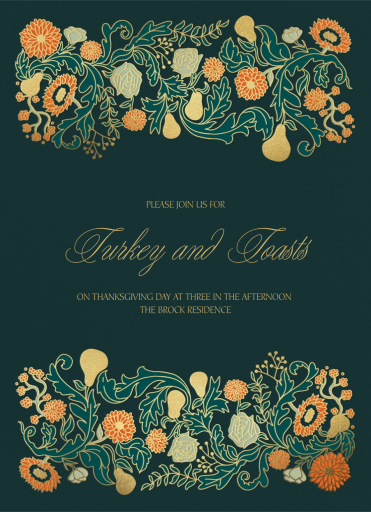 Pear Filigree - Thanksgiving Invitation by Paperless Post
