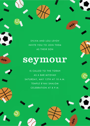 Sportsfetti - Birthday Invitation by Paperless Post