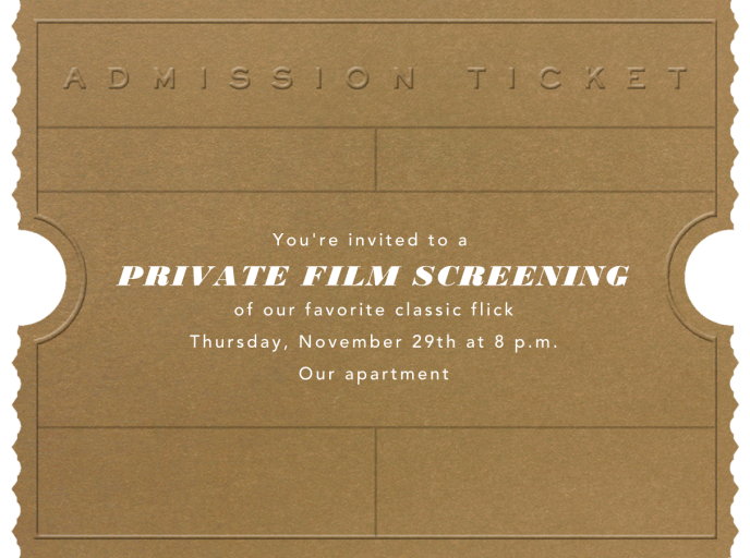 Golden Ticket - Get-Together Invitation by Paperless Post