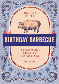 Western Pig - Birthday Invitation by Hello!Lucky