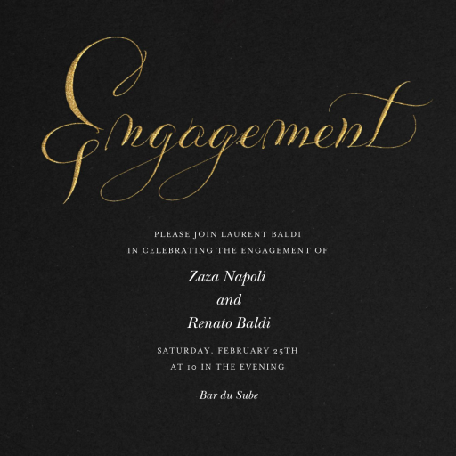 Engagement - Engagement Party Invitation by Bernard Maisner