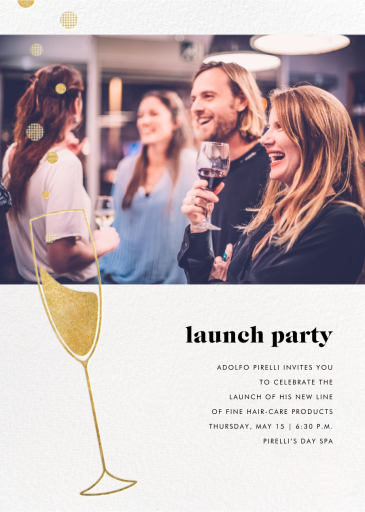 Champagne Flute (Photo) - Business Event Invitation by Paperless Post