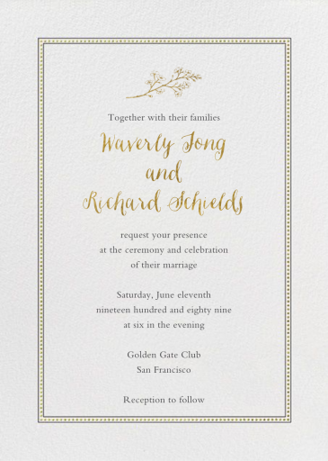 Dotted Frame Tall - Wedding Invitation by Paperless Post