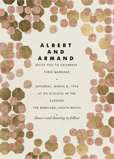 Hex Border - Wedding Invitation by Kelly Wearstler