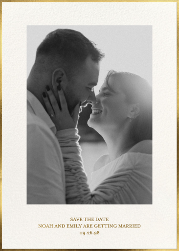 Photo Gold Frame Save the Date