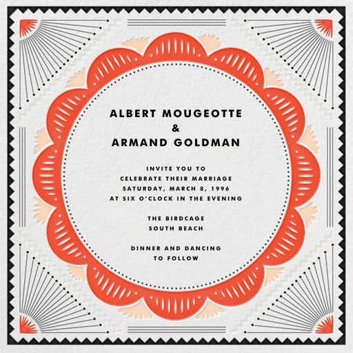 Santa Fe Border (Invitation) - Wedding Invitation by The Indigo Bunting