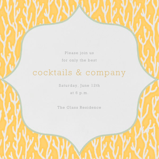 Coral Pattern - Summer Party Invitation by Paperless Post