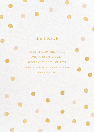 Painted Spots - Bridal Shower Invitation by Sugar Paper