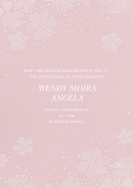 Blossoms on Tulle I Tall - Baptism & Christening Invitation by Oscar de la Renta