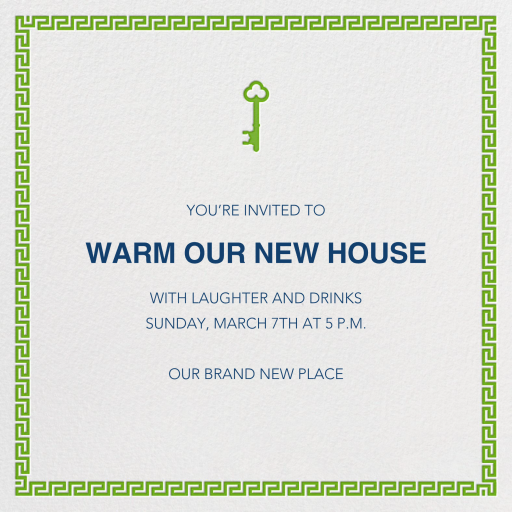 Golden Key - Celebration Invitation by Jonathan Adler