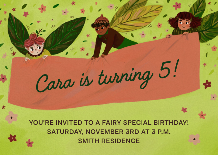 Illustrated Forest Fairy Invitation