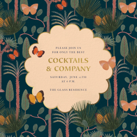Butterfly Forest - Cocktail Party Invitation by Jungalow