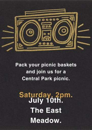 Radiant Boom Box - Picnic Invitation by Paperless Post