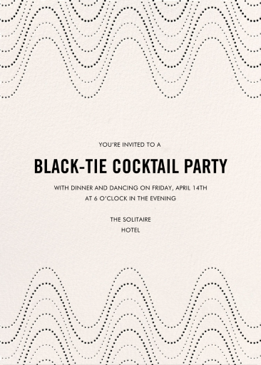 Stippled Waves - Dining & Drinks Invitation by kate spade new york
