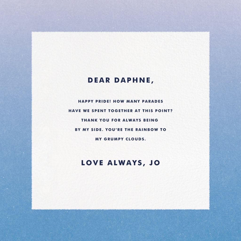 Gradient Border Pride Card Send online instantly Track opens