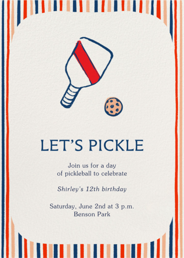 First Serve - Birthday Invitation by Paperless Post
