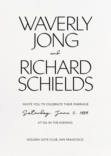 Sleek - Wedding Invitation by Paperless Post