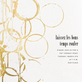 Metallic Circles Watermark - Mardi Gras Invitation by Kelly Wearstler