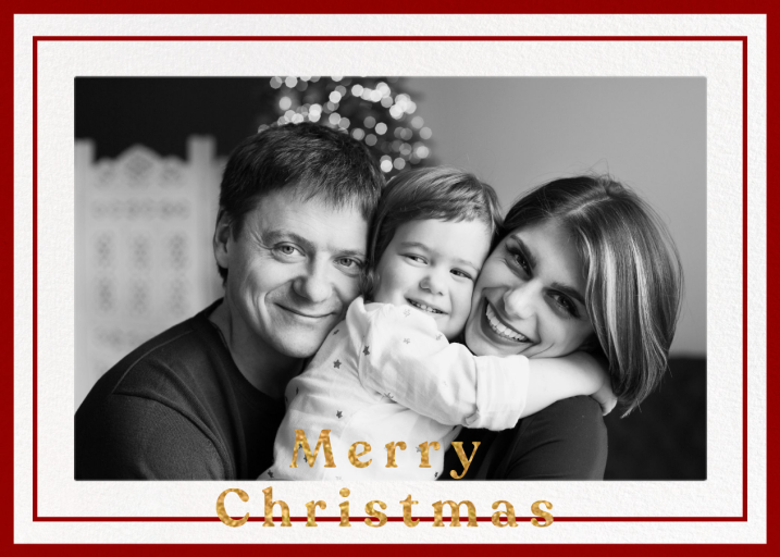 Double Border Photo - Christmas Card by Paperless Post
