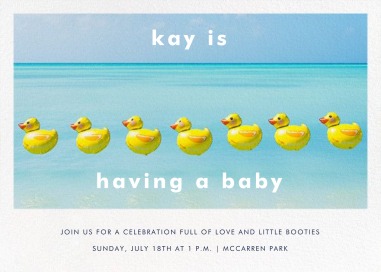 Duck Balloons - Baby Shower Invitation by Gray Malin
