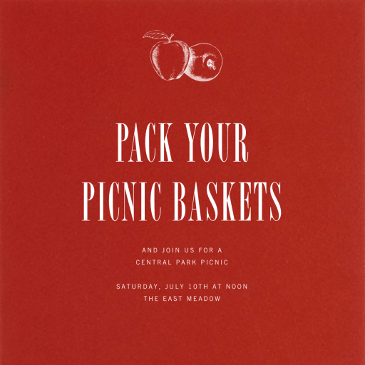 Crimson - Picnic Invitation by Paperless Post