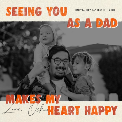 Heart Happy - Father's Day Card by Paperless Post