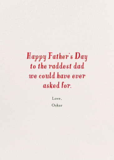 Dog Dad - Father's Day Card by Mr. Boddington's Studio - Back