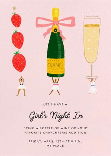 Like a Champ - Girls' Night Invitation by Carolyn Suzuki Studio