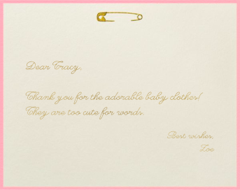Diaper Pin - Thank You Card by Paperless Post