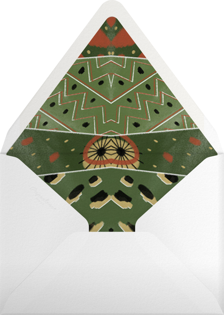 Dashiki Patchwork - Green - Paperless Post - Envelope