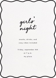 Black Wavy Edge - Get-Together Invitation by Sugar Paper