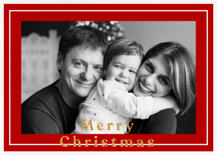 Double Border Photo - Holiday Card by Paperless Post