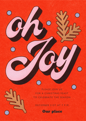 Oh Joy Vintage Holiday - Holiday Party Invitation by Paperless Post