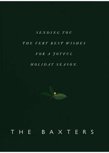 Holly Branch - Holiday Card by Paperless Post - Back