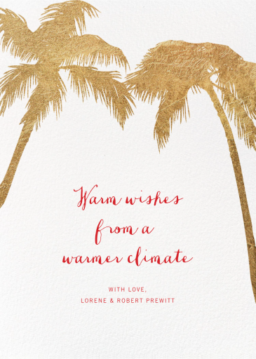 Tropical Palm - Christmas Card by Paperless Post