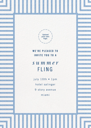 Seersucker Stripe - Cocktail Party Invitation by kate spade new york