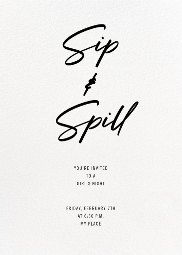 Handwritten Scrawl - Girls' Night Invitation by Paperless Post