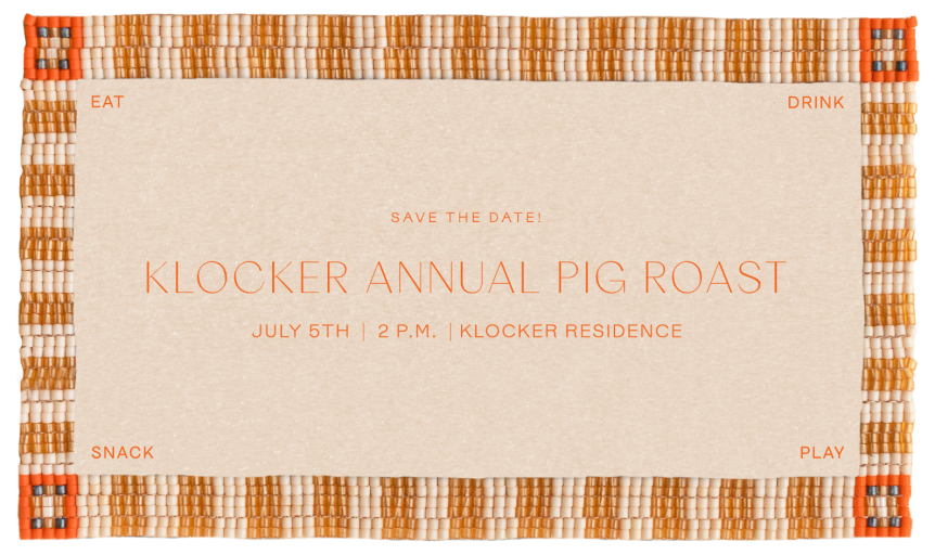Beaded Threads - Dinner Party Invitation by Rubinski Works - Back
