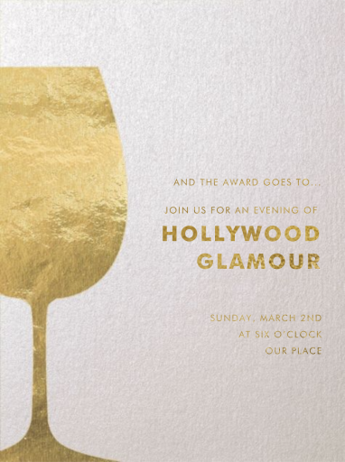 Wineglass Foil - Viewing Party Invitation by Paperless Post