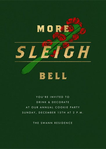 More Sleigh Bell - Winter Party Invitation by Paperless Post