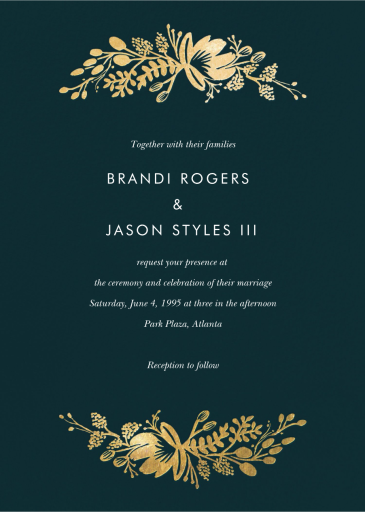 Floral Silhouette (Invitation) by Rifle Paper Co.