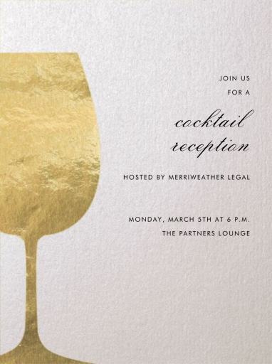 Wineglass Foil by Paperless Post