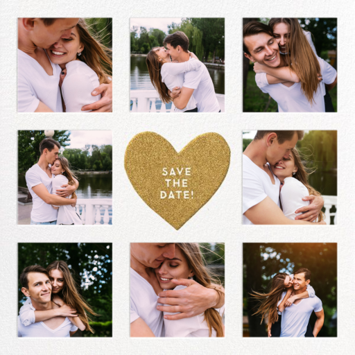 Gold Heart - Christmas Card by The Indigo Bunting