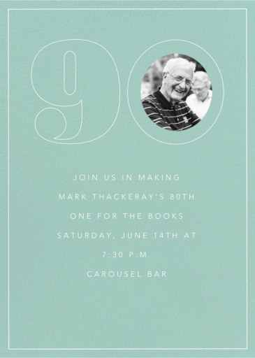 Milestone Portrait - 90th Birthday Invitation by Paperless Post