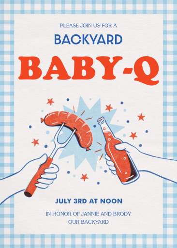 BBQ Toast - Baby Shower Invitation by Paperless Post