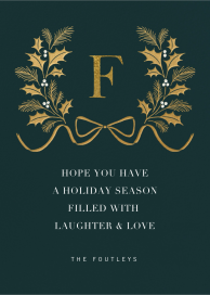 Holly Laurel - Christmas Card by Paperless Post