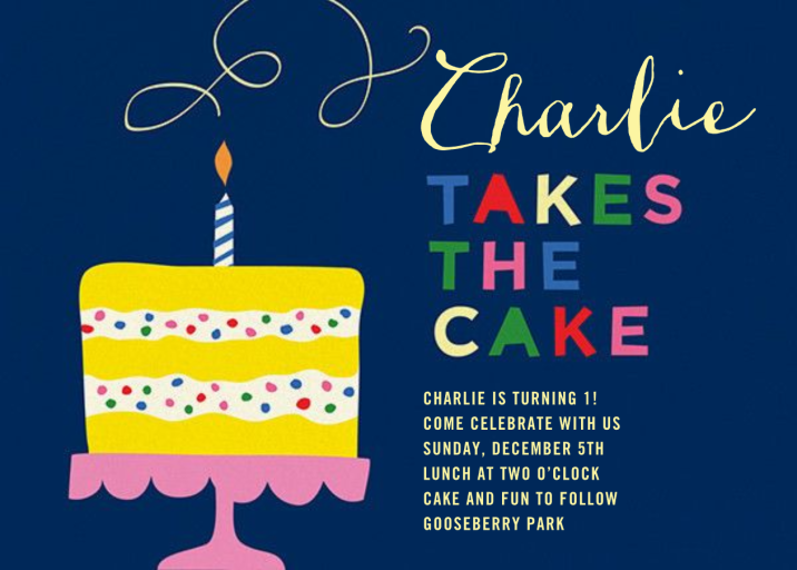 Take the Cake - Birthday Invitation by Cheree Berry Paper & Design